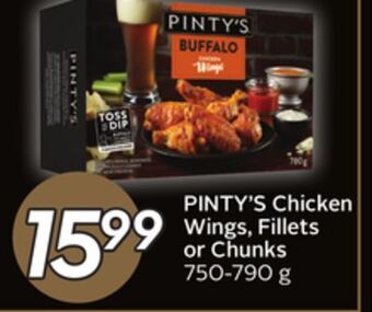 Sobeys Pinty's chicken wings, fillets or chunks offer