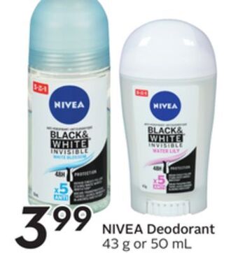 Sobeys Nivea deodorant offer