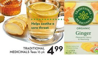 Sobeys Traditional medicinals teas offer