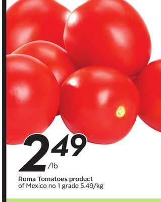 Sobeys Roma tomatoes offer