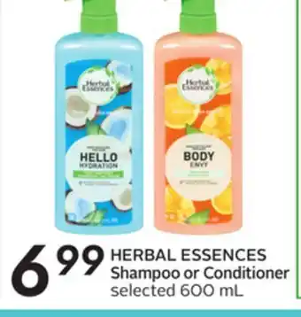 Sobeys Herbal essences shampoo or conditioner offer