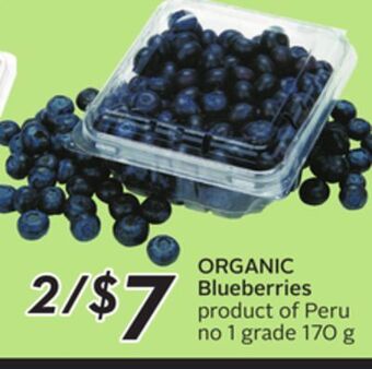 Sobeys Organic blueberries offer