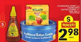 Food Basics Casablanca honey or casablanca butter cookies or tata tea offer