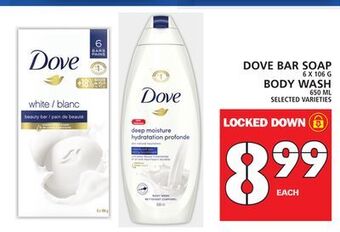 Food Basics Dove bar soap or body wash offer