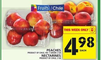 Food Basics Peaches or nectarines offer