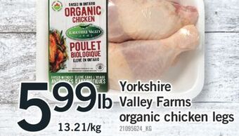 Fortinos Yorkshire valley farms organic chicken legs offer