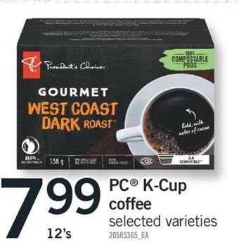 Fortinos Pc® k-cup coffee, 12's offer