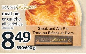 Fortinos Meat pie or quiche, 590/600 g offer