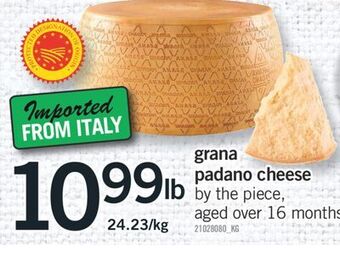 Fortinos Grana padano cheese offer