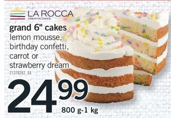 Fortinos Grand 6" cakes, 800 g-1 kg offer