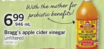 Fortinos Bragg's apple cider vinegar, 946 ml offer