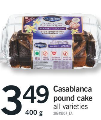 Fortinos Casablanca pound cake, 400g offer