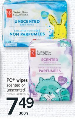 Fortinos Pc® wipes, 300's offer