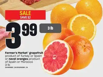 Loblaws Farmer's market™ grapefruit or navel oranges, 3 lb offer