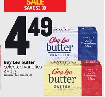 Loblaws Gay lea butter, 454 g offer