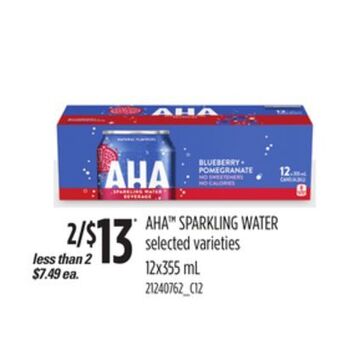 Loblaws Aha™ sparkling water, 12x355 ml offer