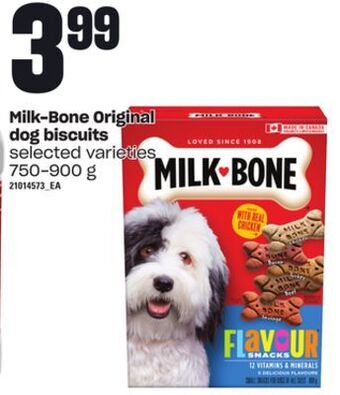 Loblaws Milk-bone original dog biscuits, 750-900 g offer