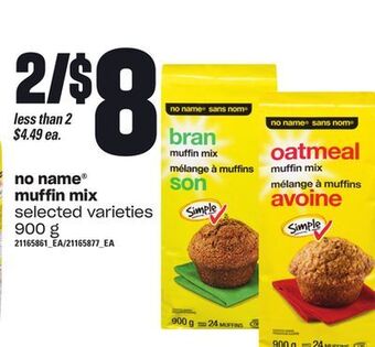 Loblaws No name® muffin mix, 900 g offer