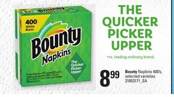 Loblaws Bounty napkins 400's offer