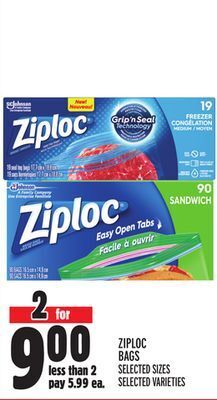 Metro Ziploc bags offer