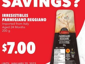 Metro Irresistibles parmigiano reggiano offer