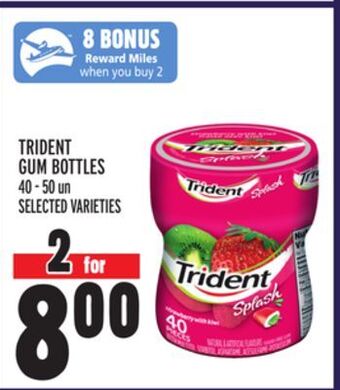 Metro Trident gum bottles offer
