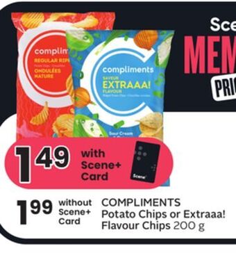 Foodland Compliments potato chips or extraaa! flavour chips 200 g offer