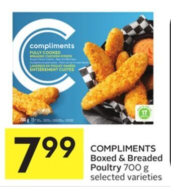 Foodland Compliments boxed & breaded poultry 700 g selected varieties offer