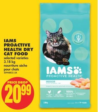 No Frills Iams proactive health dry cat food, 3.18 kg offer