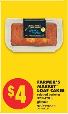 No Frills Farmer's market™ loaf cakes, 390/420 g offer