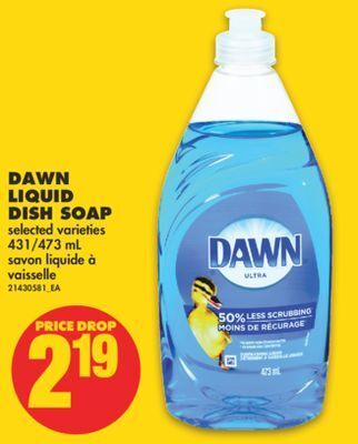 No Frills Dawn liquid dish soap, 431/473 ml offer