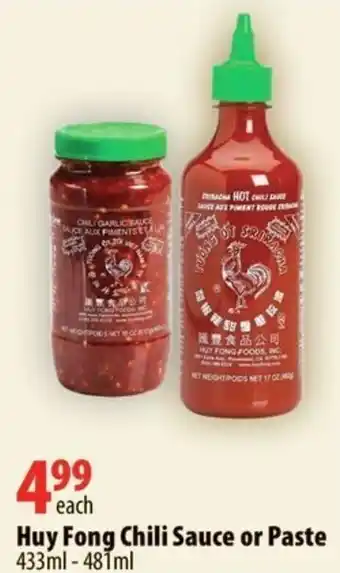 London Drugs Huy fong chili sauce or paste 433-481ml offer