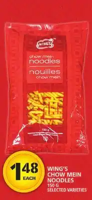 Food Basics Wing's chow mein noodles offer