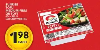 Food Basics Sunrise tofu medium-firm or soft offer