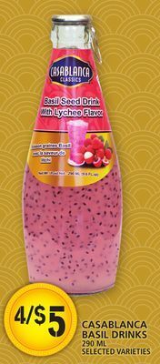 Food Basics Casablanca basil drinks offer
