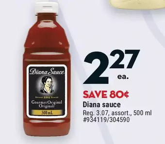 Giant Tiger Diana sauce offer