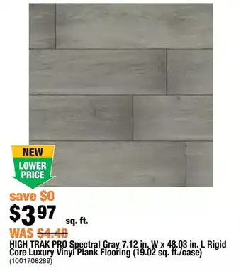 Home Depot High trak pro spectral gray 7.12 in. w x 48.03 in. l rigid core luxury vinyl plank flooring offer