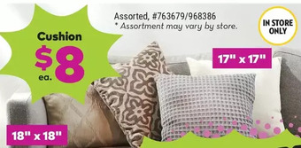 Giant Tiger Cushion offer