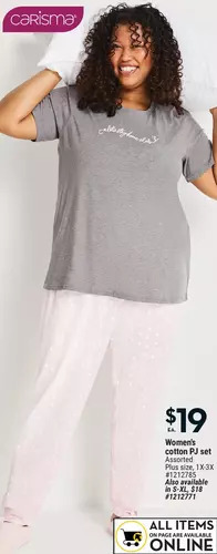 Giant Tiger Women's cotton pj set offer
