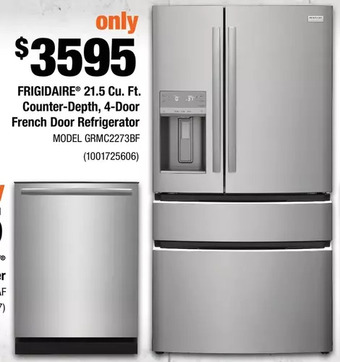 Home Depot Frigidaire 21.5 cu. ft. counter-depth, 4-door french door refrigerator offer