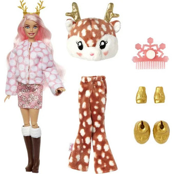 Toys R us Barbie doll cutie reveal deer plush costume doll with pet, color change offer