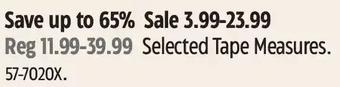 Canadian Tire Tape measures offer
