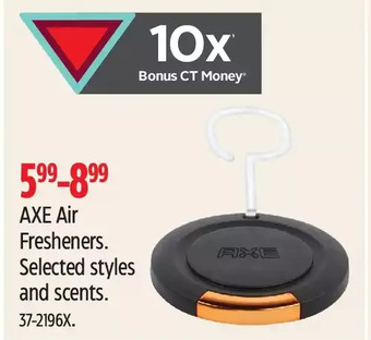 Canadian Tire Axe air fresheners offer