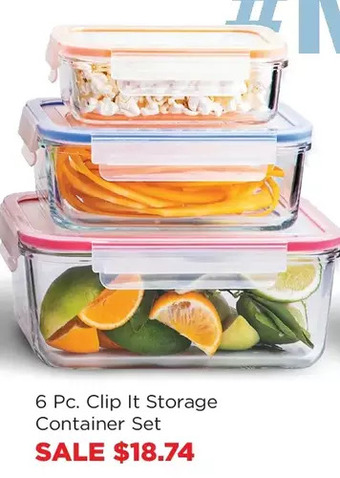 Kitchen Stuff Plus 6 pc. clip it storage container set offer