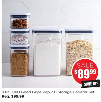 Kitchen Stuff Plus 8 pc. oxo good grips pop 2.0 storage canister set offer