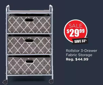 Kitchen Stuff Plus Rollstor 3-drawer fabric storage offer