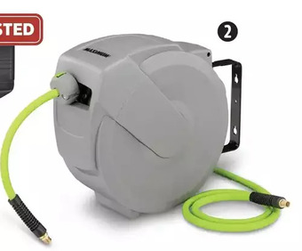 Canadian Tire 50' air hose reel with hybrid hose offer