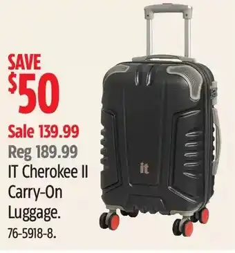 Canadian Tire It cherokee ii carry-on luggage offer