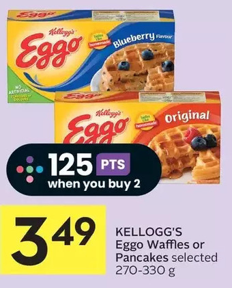 Foodland Kellogg's eggo waffles or pancakes offer