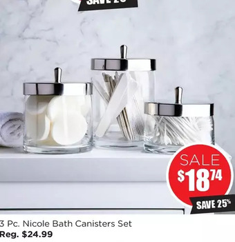 Kitchen Stuff Plus 3 pc. nicole bath canisters set offer